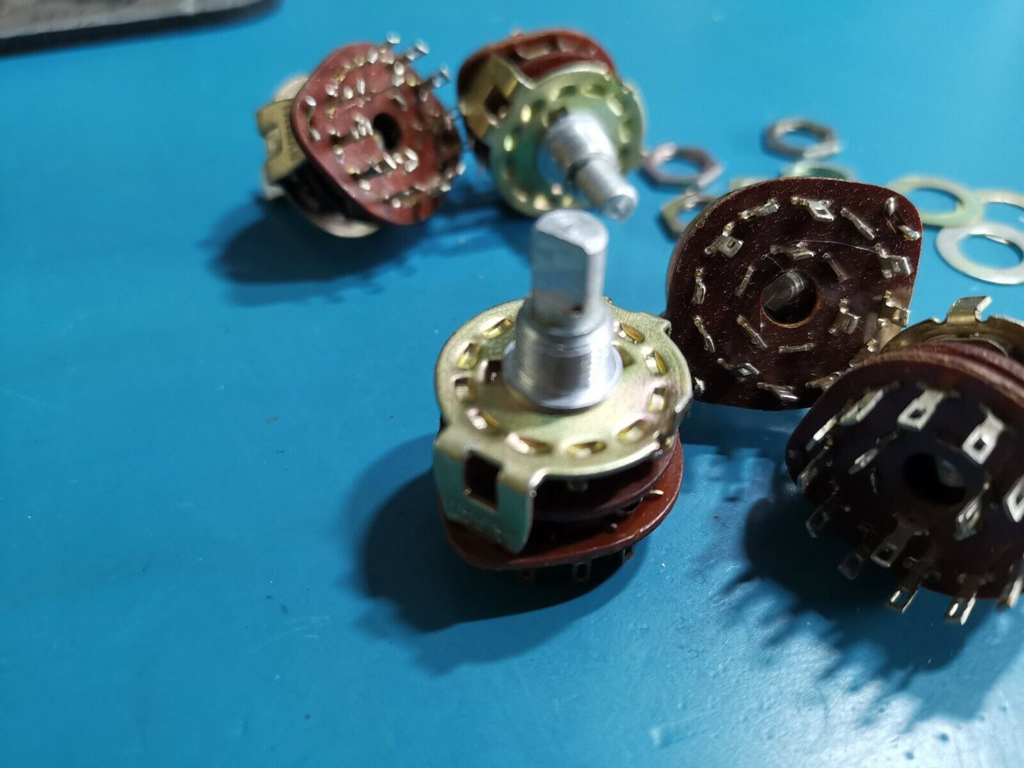 5pcs 3 Pole 4 Position Rotary Switch 11mm / 8mm