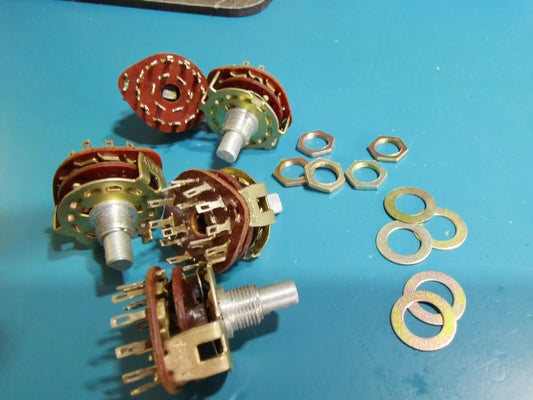 5pcs 3 Pole 4 Position Rotary Switch 11mm / 8mm