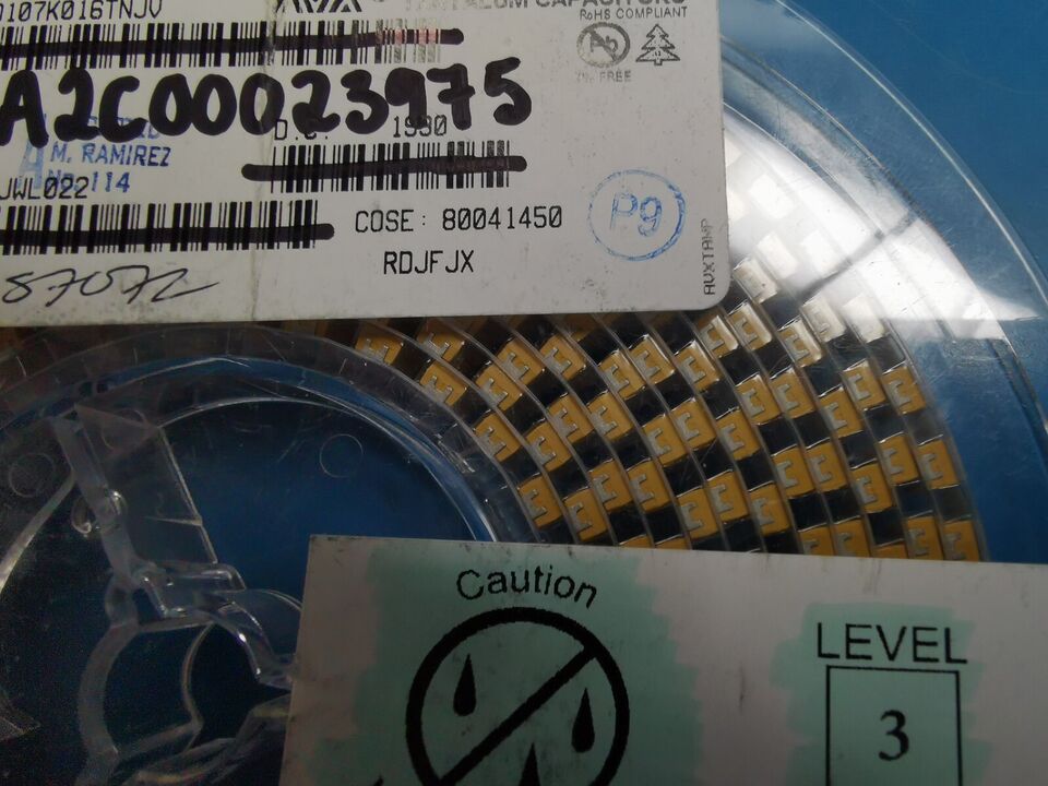 Genuine AVX 100uF Tantalum Capacitor 16v full Reel 500pcs