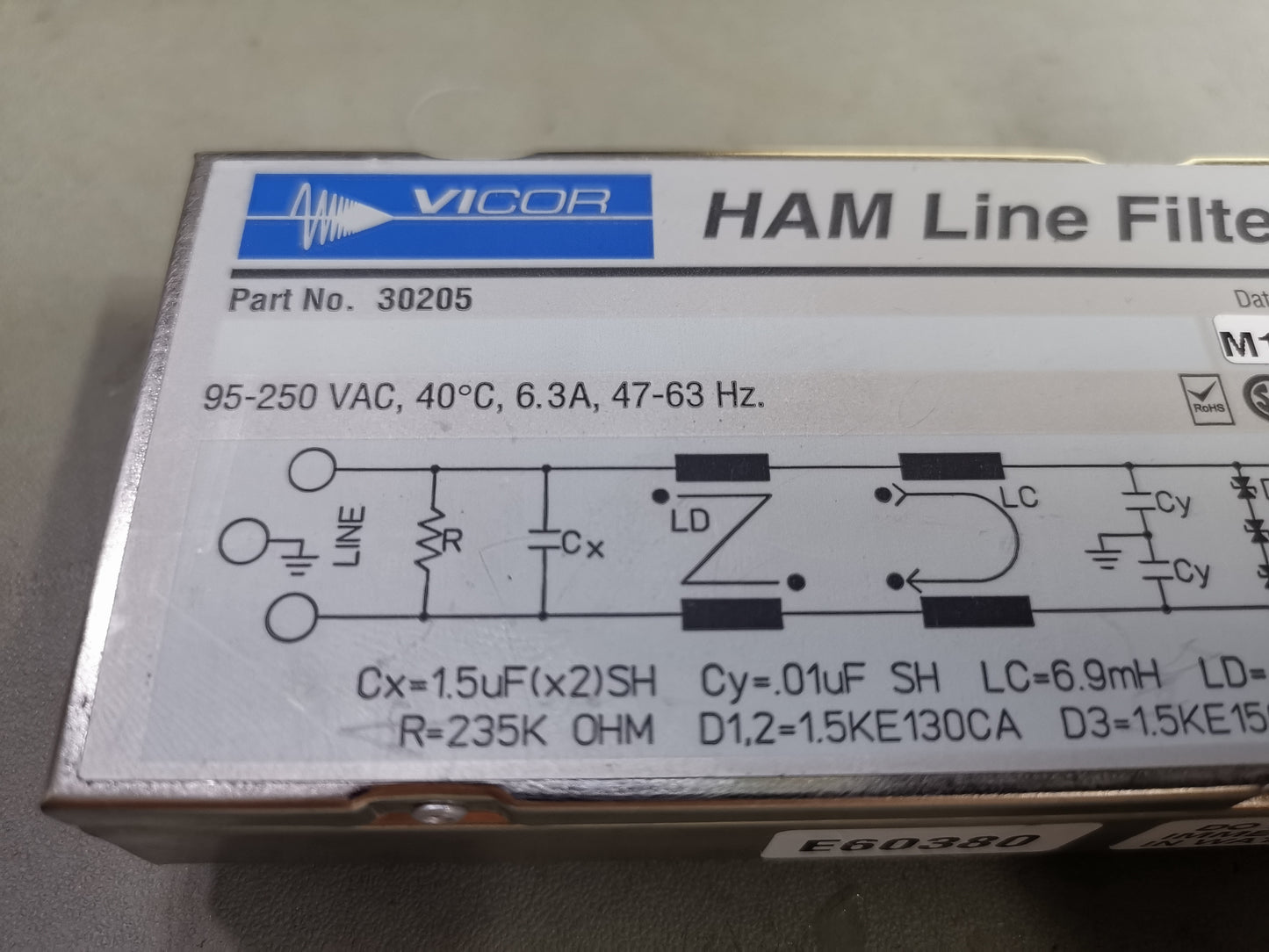 VICOR Power Entry EMI RFI Filter HAM Line Filter 6.3A 250 VAC