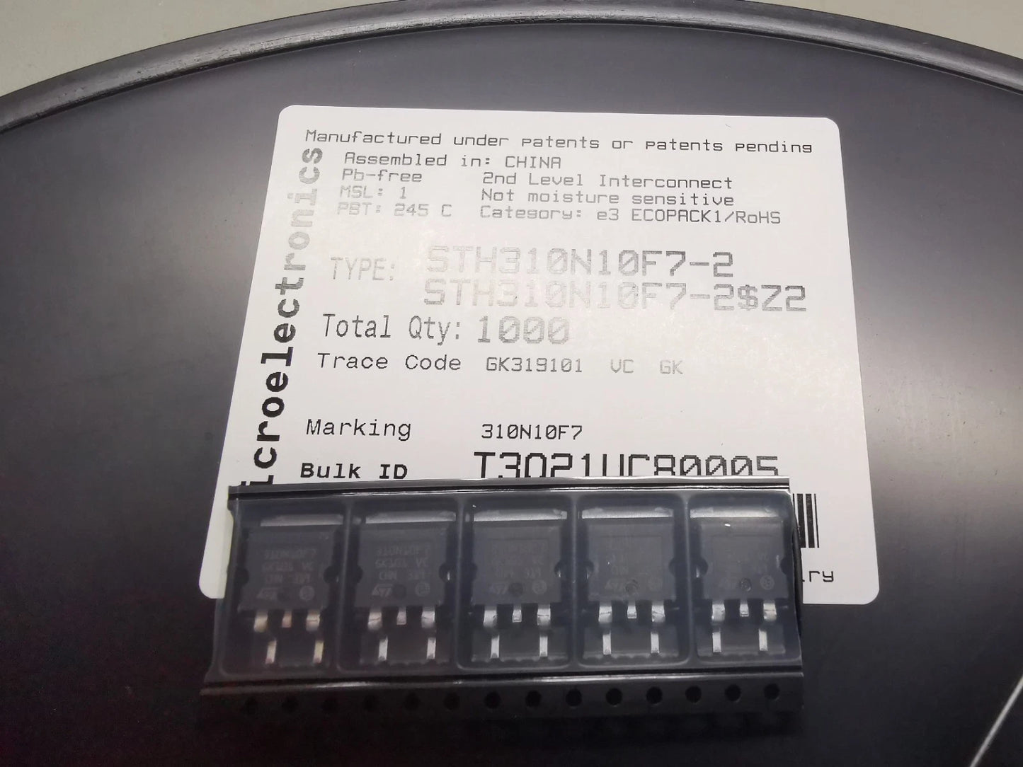 5pcs Genuine STH310N10F7-2 Power MOSFET N Channel 100 V 110 A STH310N10