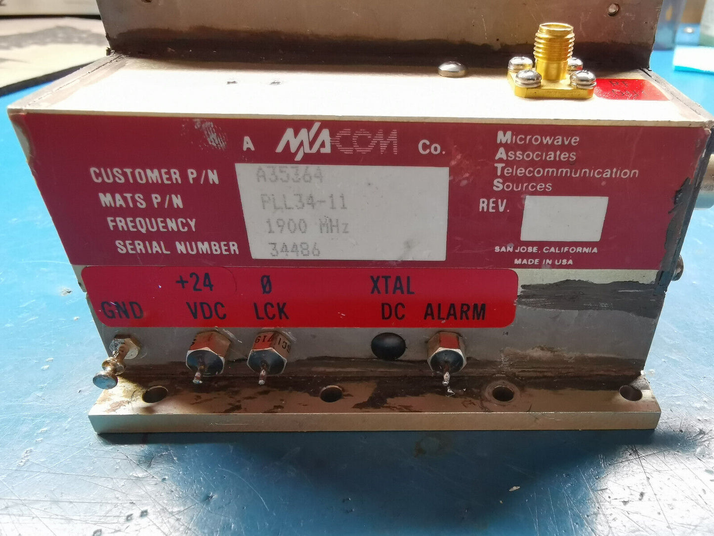 1.9GHz Cavity Oscillator Module From UK Military Hanger 1900MHz Oscillator