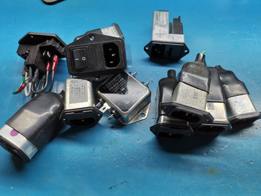 11PCS Filtered And Non Filtered IEC Connector Mains Noise Filter With Fuseholder