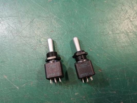 2pcs APEM Toggle Switches ON/OFF - ON - ON/OFF Mil Spec Toggle Switch