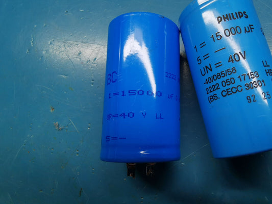 2pcs 15000uF 40v Capacitor High Current Philips And Vishay