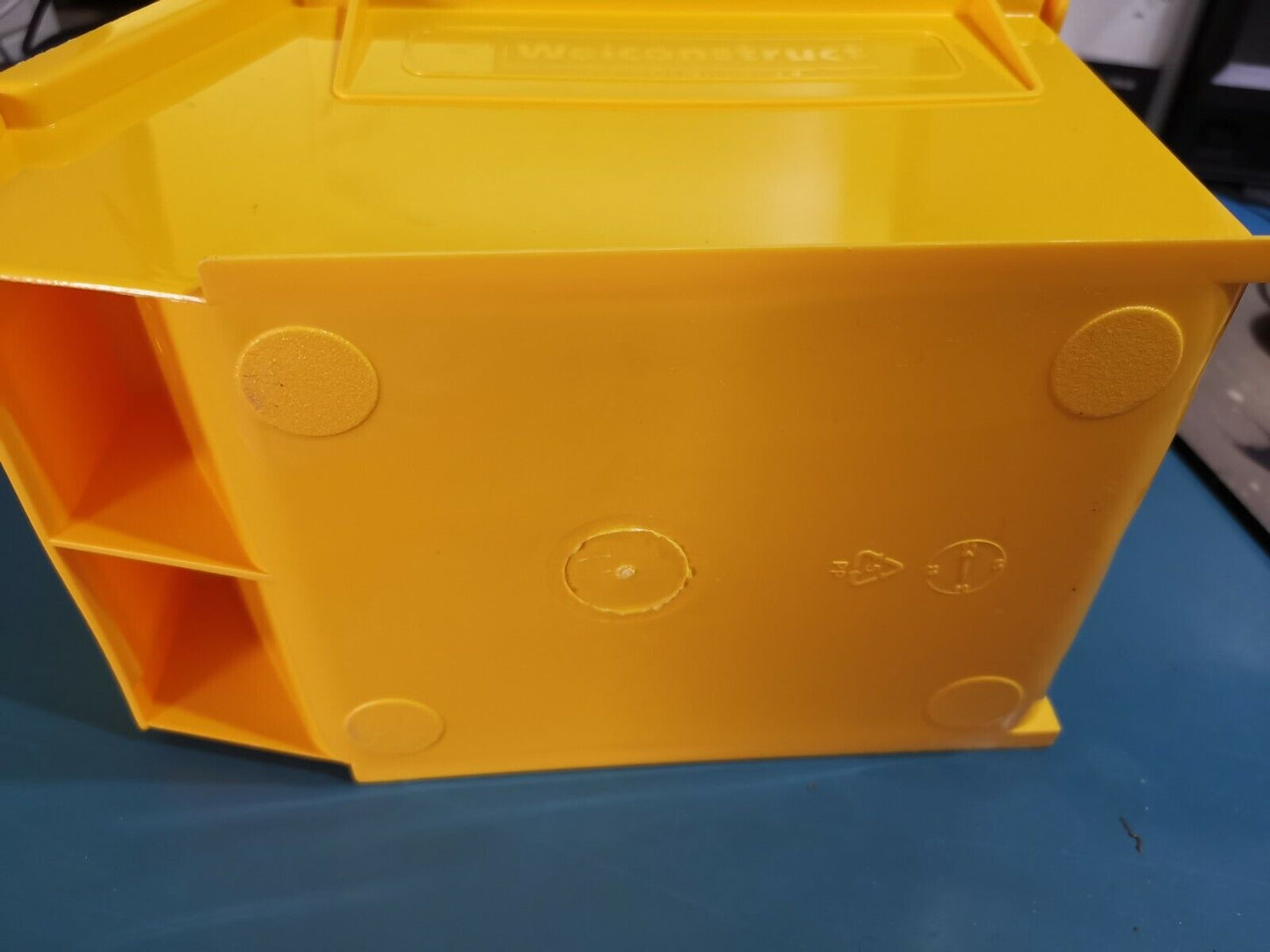 3pcs Electronic Storage Bin Yellow 225mm x 145mm Welconstruct
