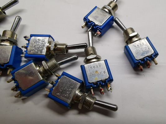 10pcs Genuine Apem 5636 Toggle Switch ON ON Type