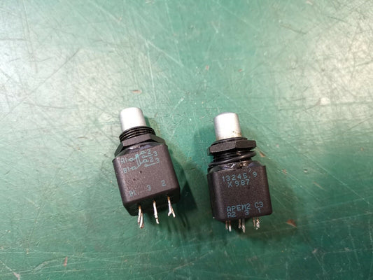 2pcs APEM Push Button Switches Mil Spec Push To Make / Break