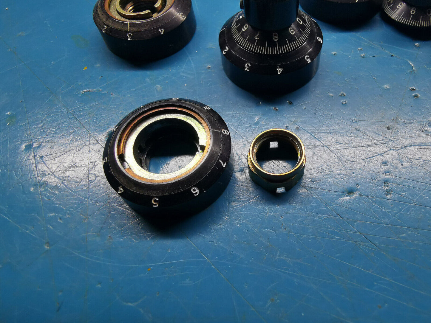 5pcs Kilo Multi Turn Knob 0 To 9 Count 6mm shaft