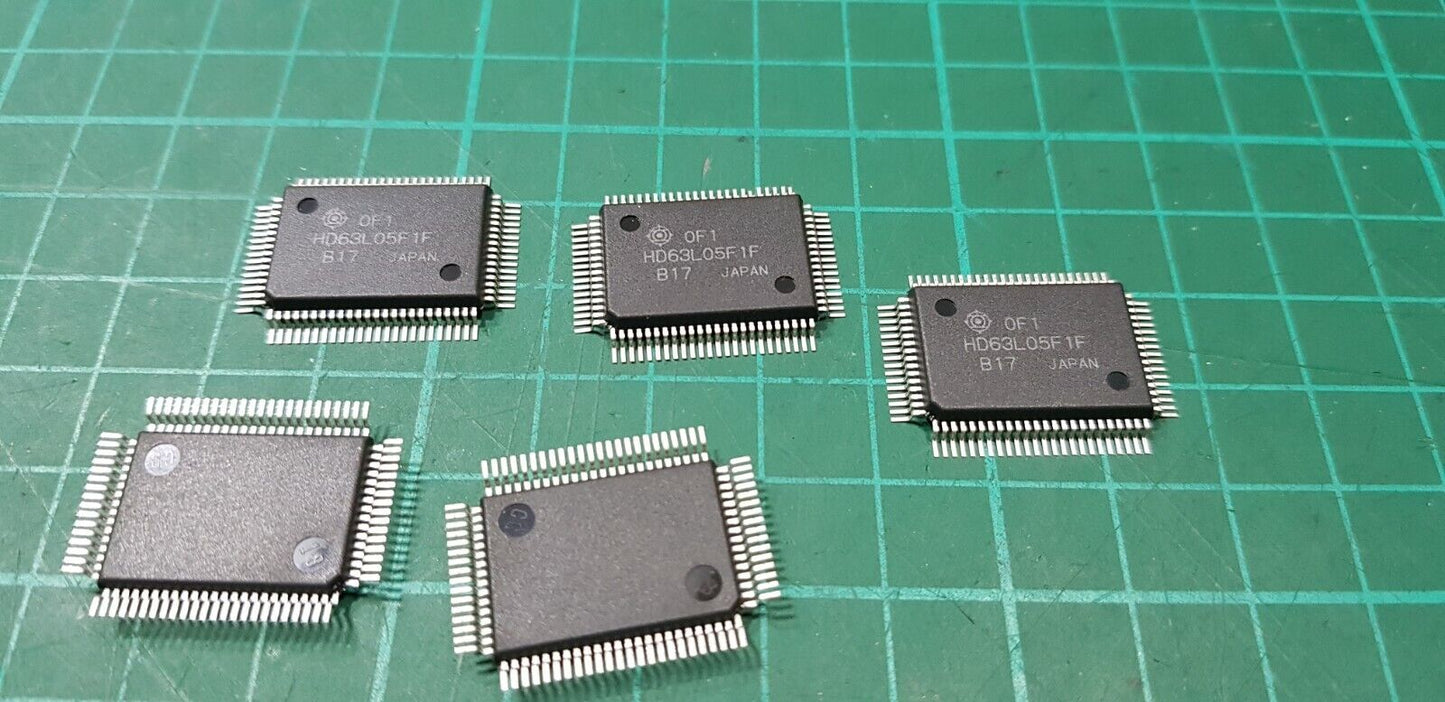 5 x Genuine Hitachi HD63L05F CMOS 8-BIT SINGLE-CHIP MICRO COMPUTER