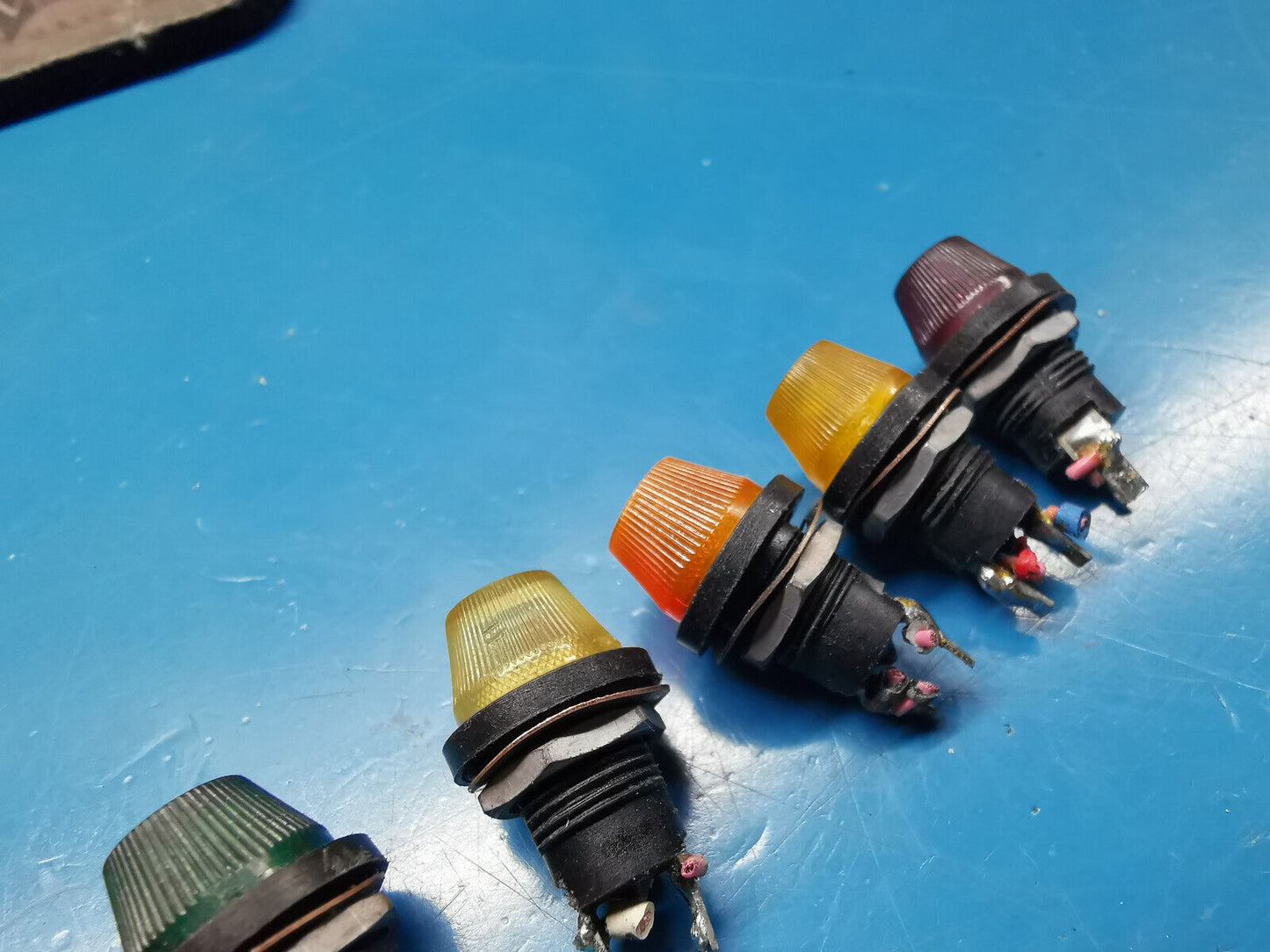 5pcs Panel Mount Indication Light Yellow Amber Orange Red Green EX MOD