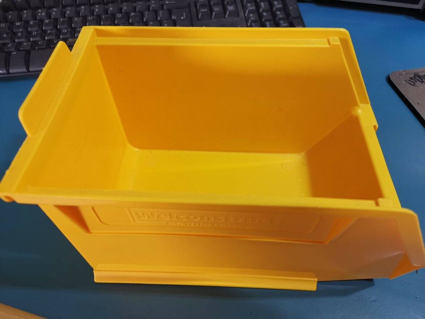 3pcs Electronic Storage Bin Yellow 225mm x 145mm Welconstruct