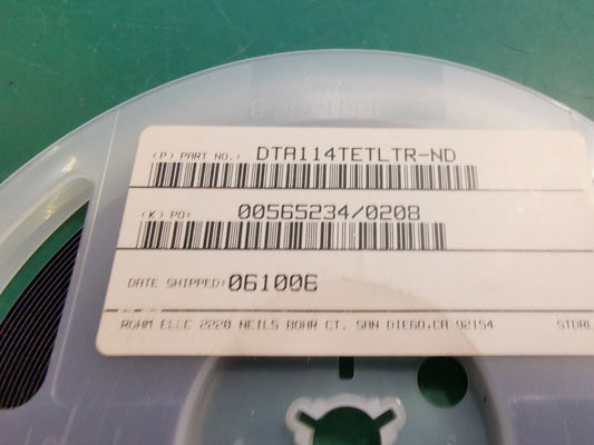 DTA114TE Bipolar Transistors Pre Biased PNP 50V 100 mA Full Reel 3000pcs