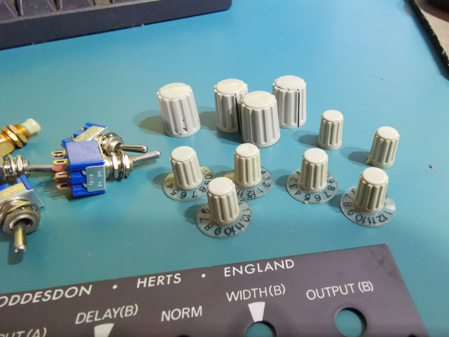 Lyons PG73N Pulse Generator Parts Front Plate Knobs Switches