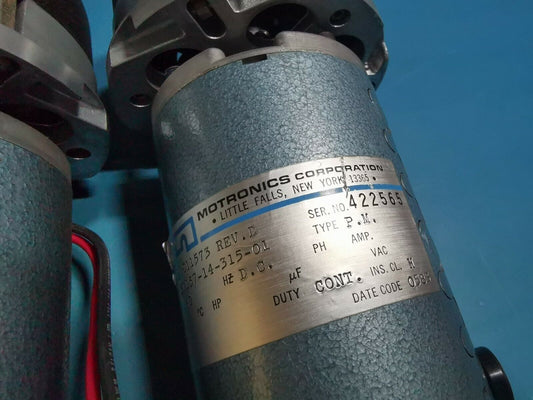 DC Motors With 2 Large Data Tape Heads Motronics  C11573 31157-14-315-01