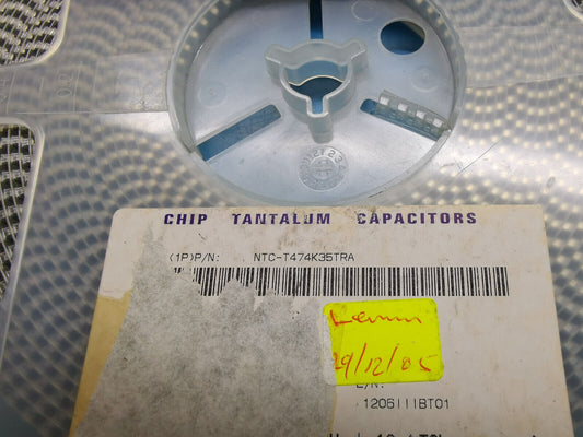 Genuine 0.47uF 25v Chip Tantalum Capacitor 2000pcs Reel