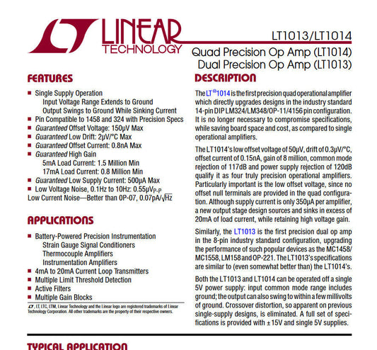 Genuine LT1014IN Precision Amplifiers Hi Speed JFET Op Amp 11pcs