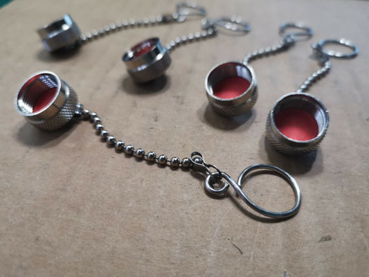 5pcs N Connector Protective Cap for Female With Chain Ex Military N Bulkhead Cap