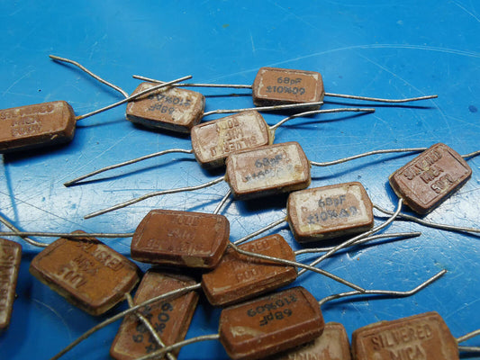 20pcs 68pF Capacitor 500v Silver Mica Capacitor From UK MOD 10%