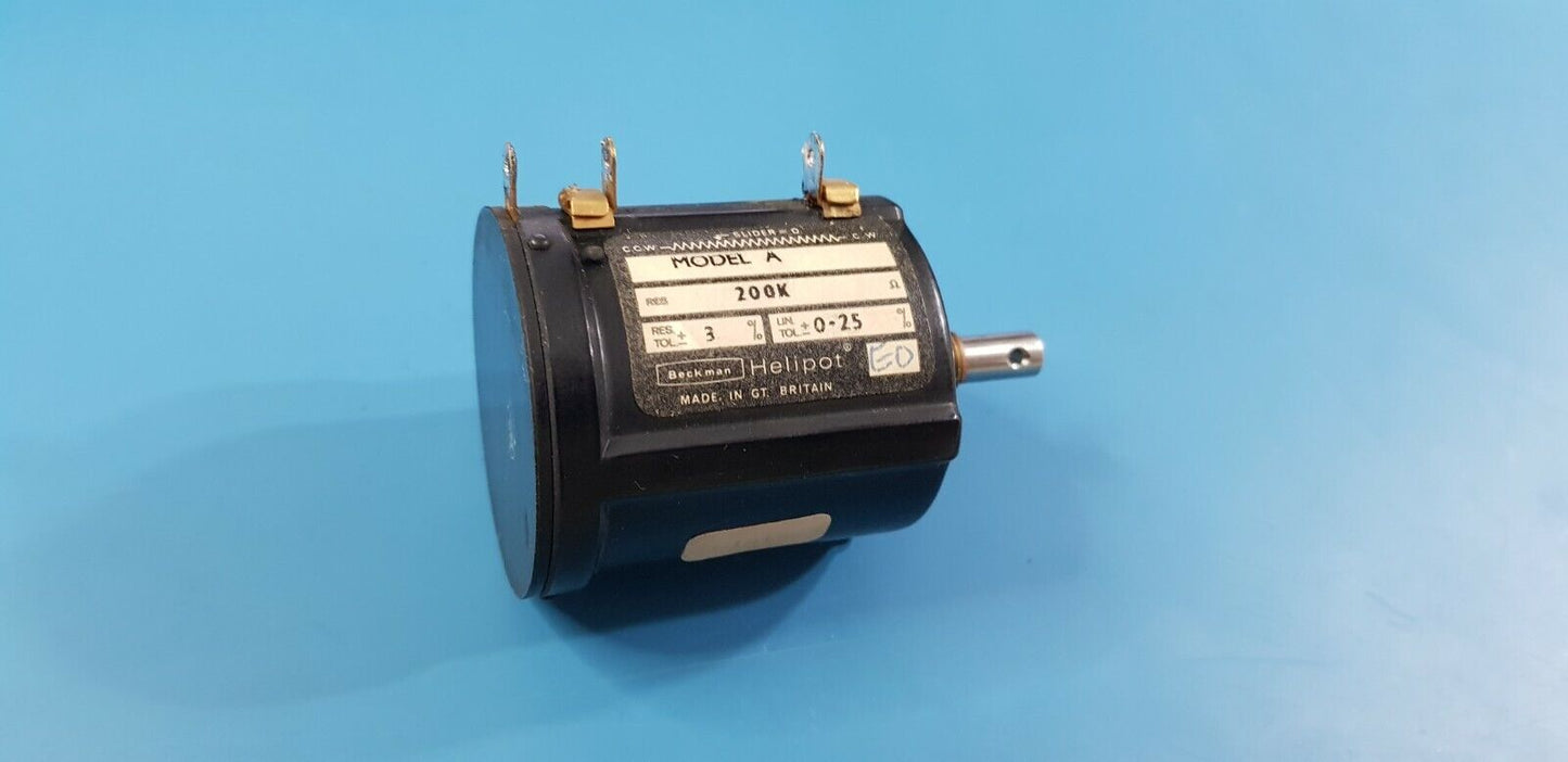 Helipot 200K Multi Turn potentiometer 3% 0.25 Tol