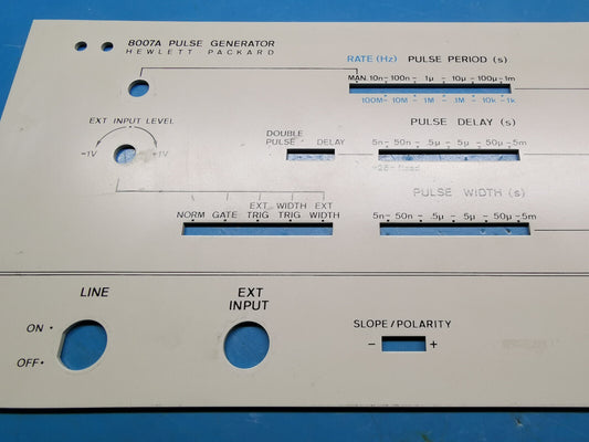 HP Agilent 8007A Pulse Generator Front Panel Metal Face