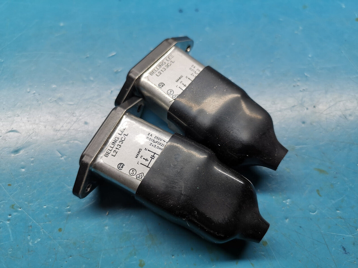 2pcs Mains Inlet Filter 250v 2A Belling Lee L213 3C/L