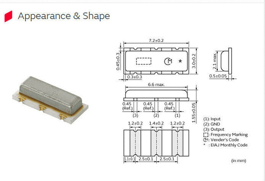 50pcs SMD 4.19MHz  Crystal With Built In load Capacitor Murata