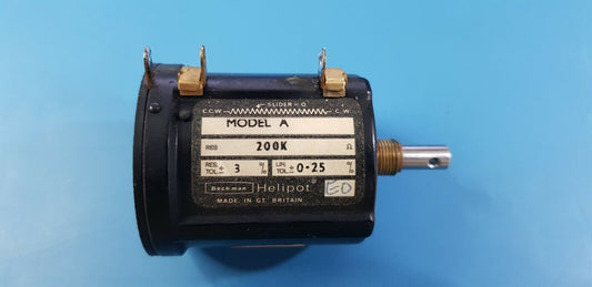Helipot 200K Multi Turn potentiometer 3% 0.25 Tol