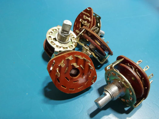 5pcs 1 Pole 6 Position Rotary Switch 11mm / 8mm