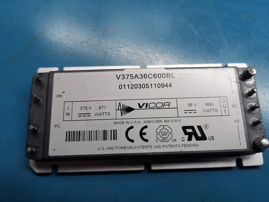 Vicor V375A36C600BL Isolated DC DC Converter 36v 16.7A 600W Out 375v DC In