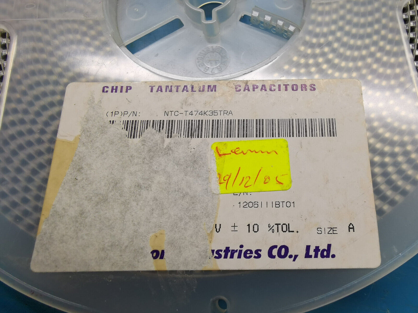 Genuine 0.47uF 25v Chip Tantalum Capacitor 2000pcs Reel