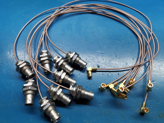 9pcs Female BNC To Female SMB Plug 41cm Rosenberger Panel Mount BNC