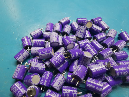 80pcs Genuine Sanyo 100uf 16v Solid Capacitor