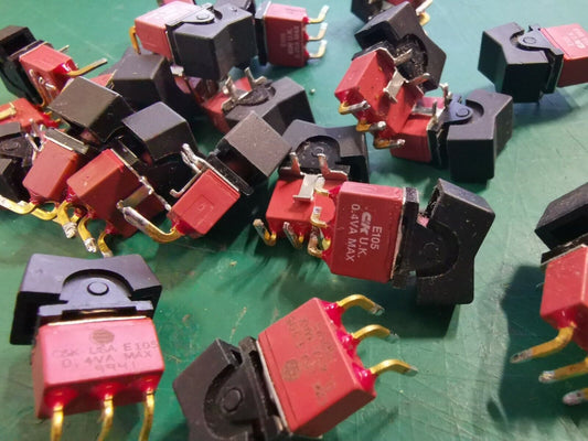 C&K Self Centre Toggle Switch E105 SP Mom Off Mom  0.4A