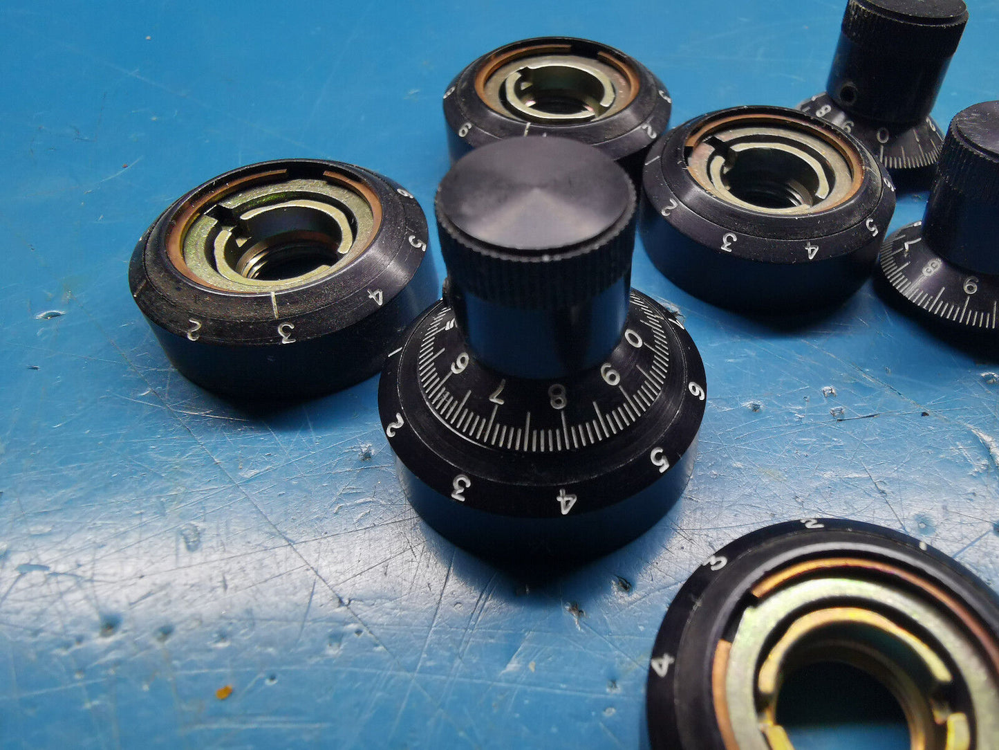 5pcs Kilo Multi Turn Knob 0 To 9 Count 6mm shaft