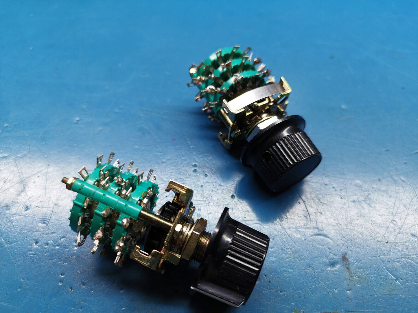 2pcs 3 Pole 6 Position Rotary Switch With Knob