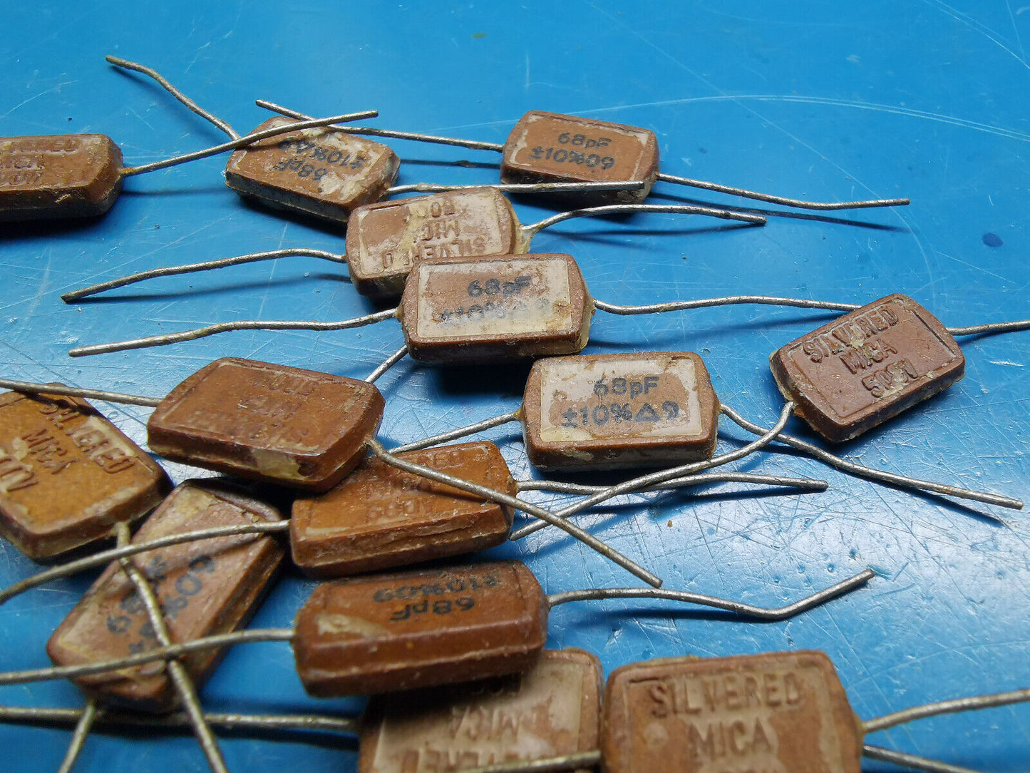 20pcs 68pF Capacitor 500v Silver Mica Capacitor From UK MOD 10%