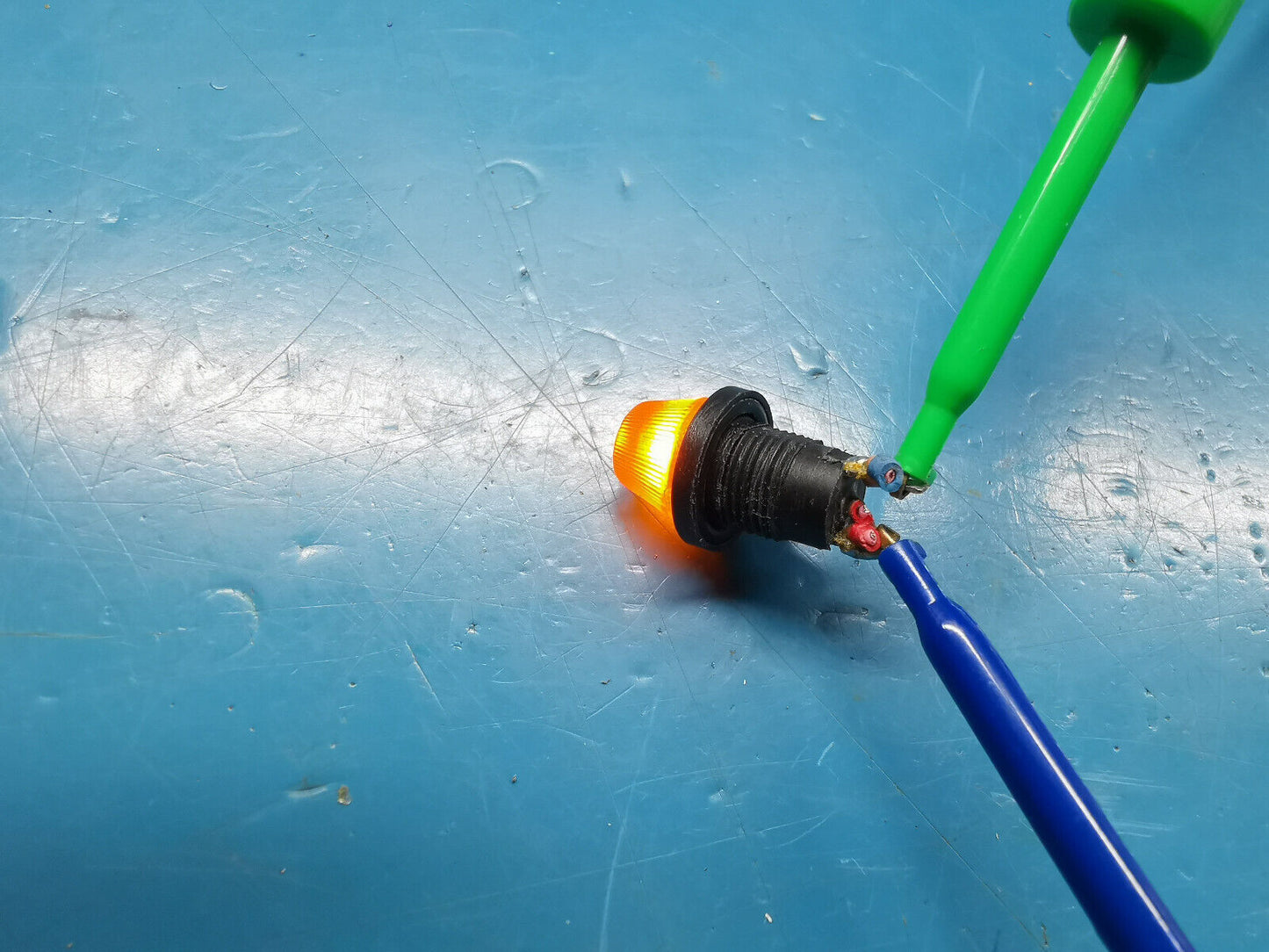 5pcs Panel Mount Indication Light Yellow Amber Orange Red Green EX MOD