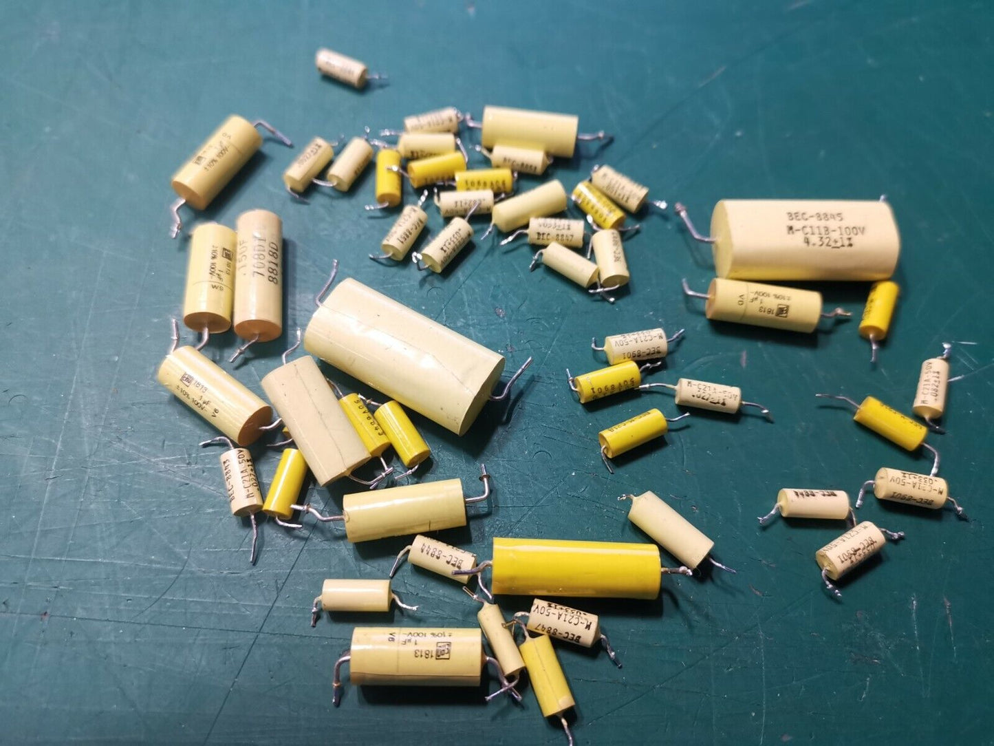 MKT Axial Capacitor Lot  Various Values And Voltages