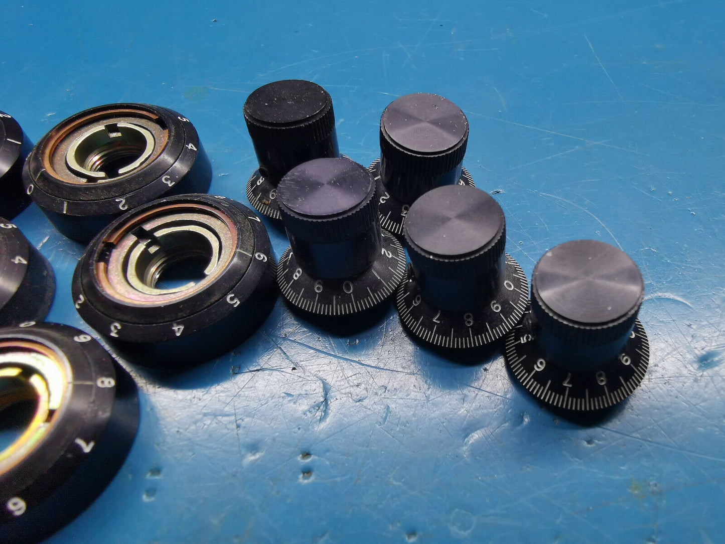 5pcs Kilo Multi Turn Knob 0 To 9 Count 6mm shaft