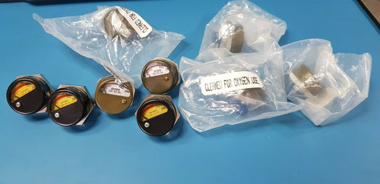 9pcs Oxygen Gauge Military Part  0 To 2500 Joblot