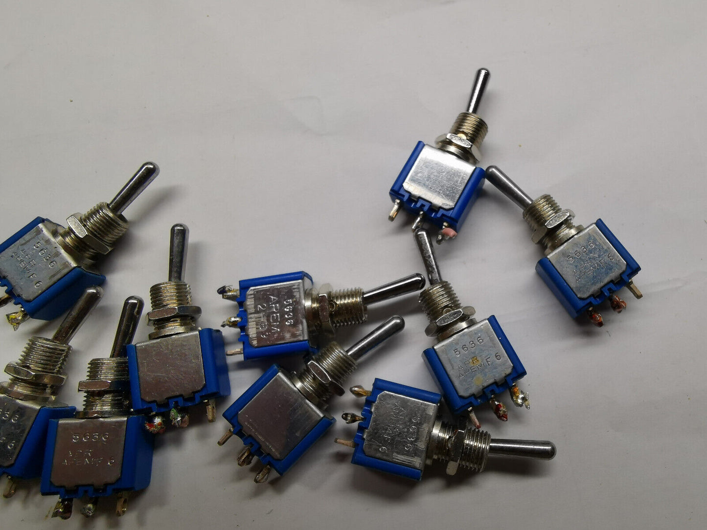 10pcs Genuine Apem 5636 Toggle Switch ON ON Type