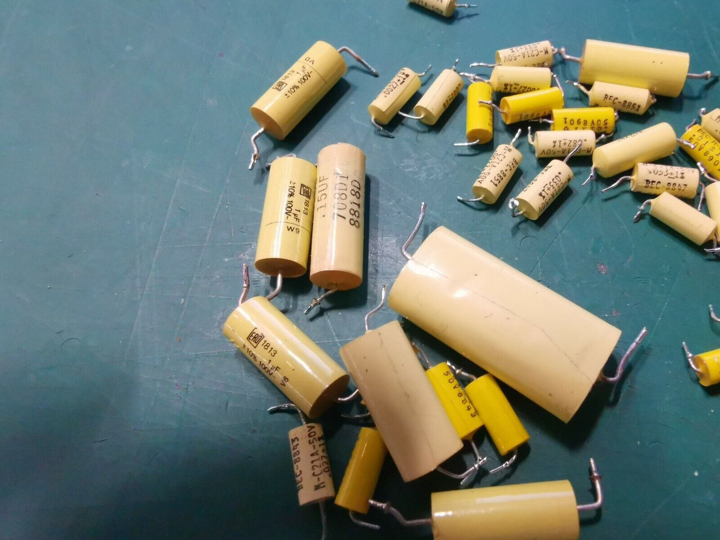 MKT Axial Capacitor Lot  Various Values And Voltages