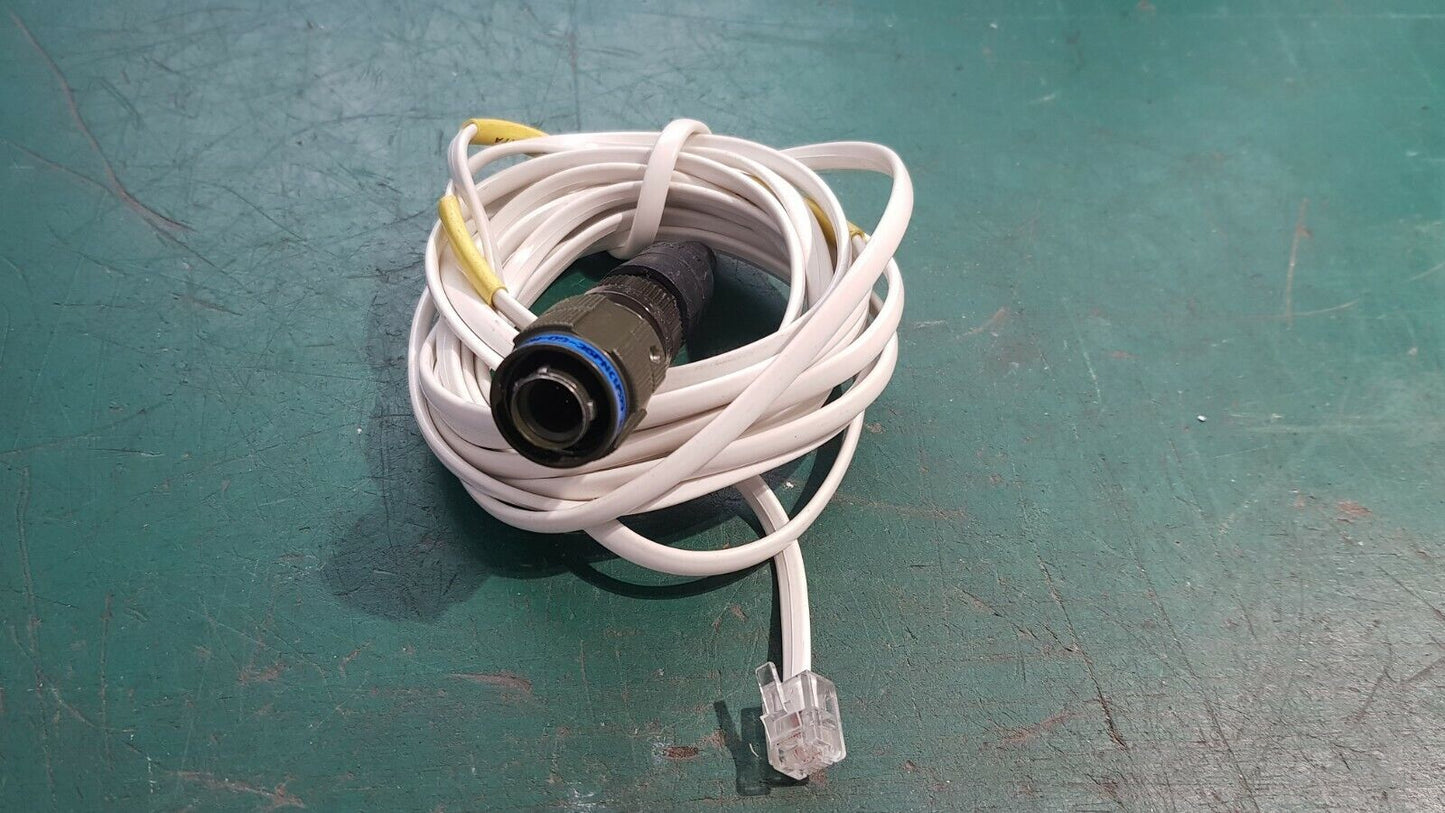 6 Pin Circular Connector To RJ11 Cable 2.9 Meters Raychem Brand