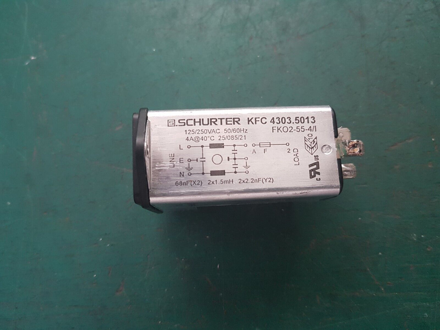 4A 250v AC EMI RFI Mains Noise Filter Inlet Schaffner KFC 4303.5013