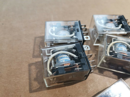 2pcs DPDT Plug In Relay 110v Coil 10A Contact Omron IMO , EX MOD LY2 PY21