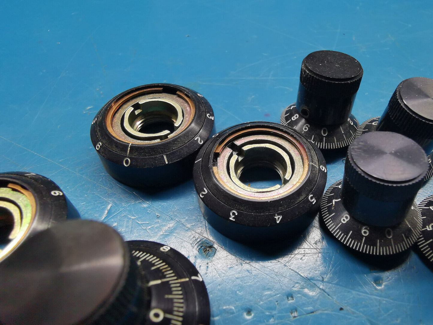 5pcs Kilo Multi Turn Knob 0 To 9 Count 6mm shaft