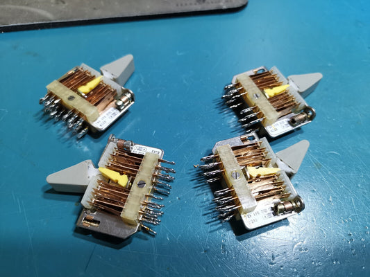 4pcs PED Series 80 4PDT Toggle Switch Spring Loaded To One Corner