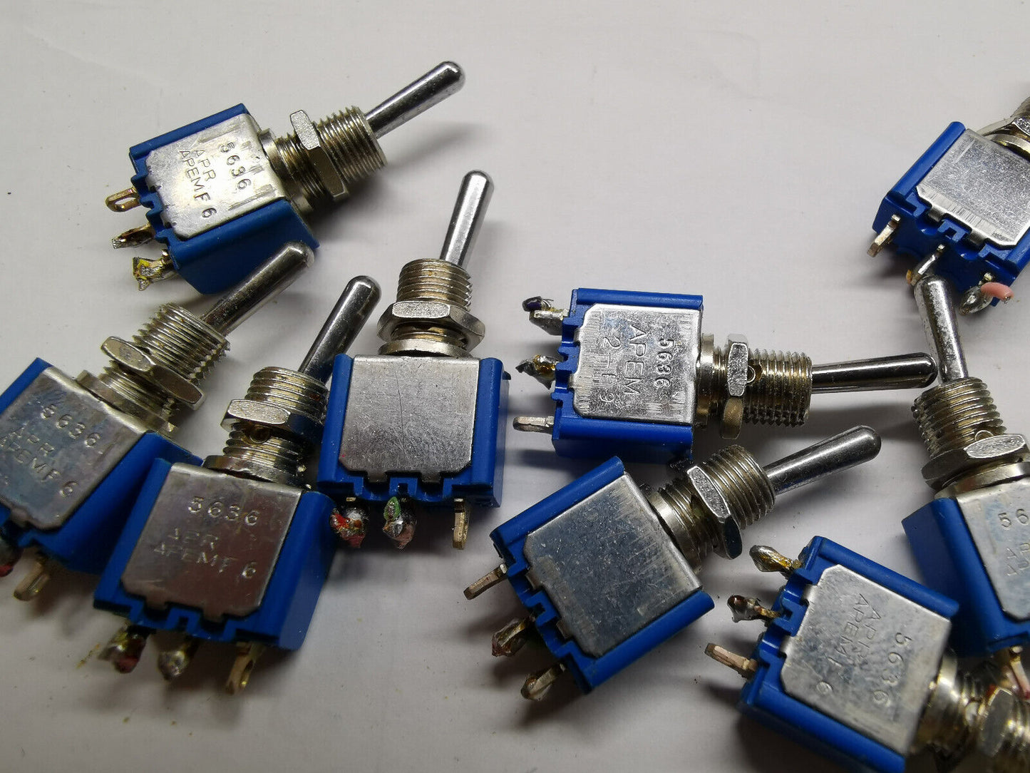 10pcs Genuine Apem 5636 Toggle Switch ON ON Type