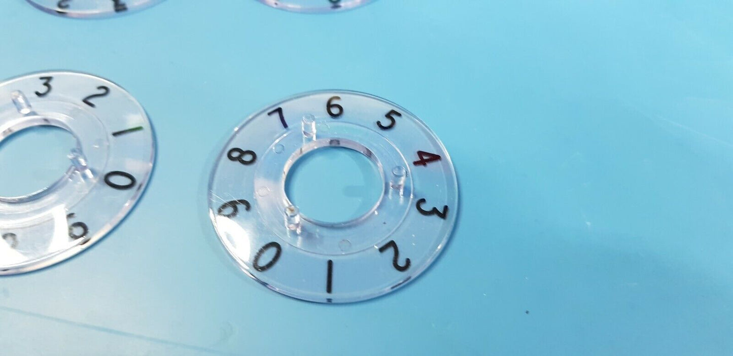 Elma Knob Numbering 0 To 9 4pcs